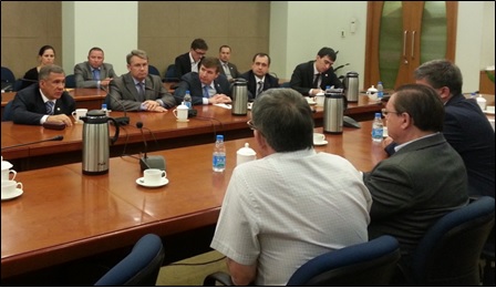 Встреча делегации с российскими предпринимателями, работающими в г.Сучжоу